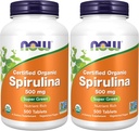 NOW toidulisandid, orgaaniline Spirulina 500 mg koos vitamiinide, mineraalide ja GLA-ga (gamma-linoleenhape), 500 tabletti (2. pakend)