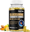 Glükoosamiin Chondroitin Gummies - 60 ühist tugilisandit - 1500mg ekstra tugevust MSM, Elderberry, Kurkum - Kõhre ja immuunsüsteemi tugi täiskasvanutele, meestele ja naistele Vegan - lihtne neelata