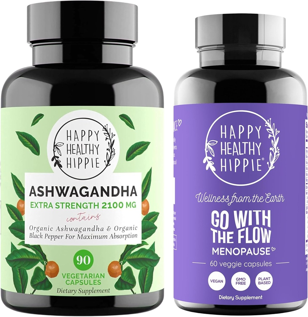 Happy Healthy Hippie Go koos Flow Menopause Support & Organic Ashwagandha