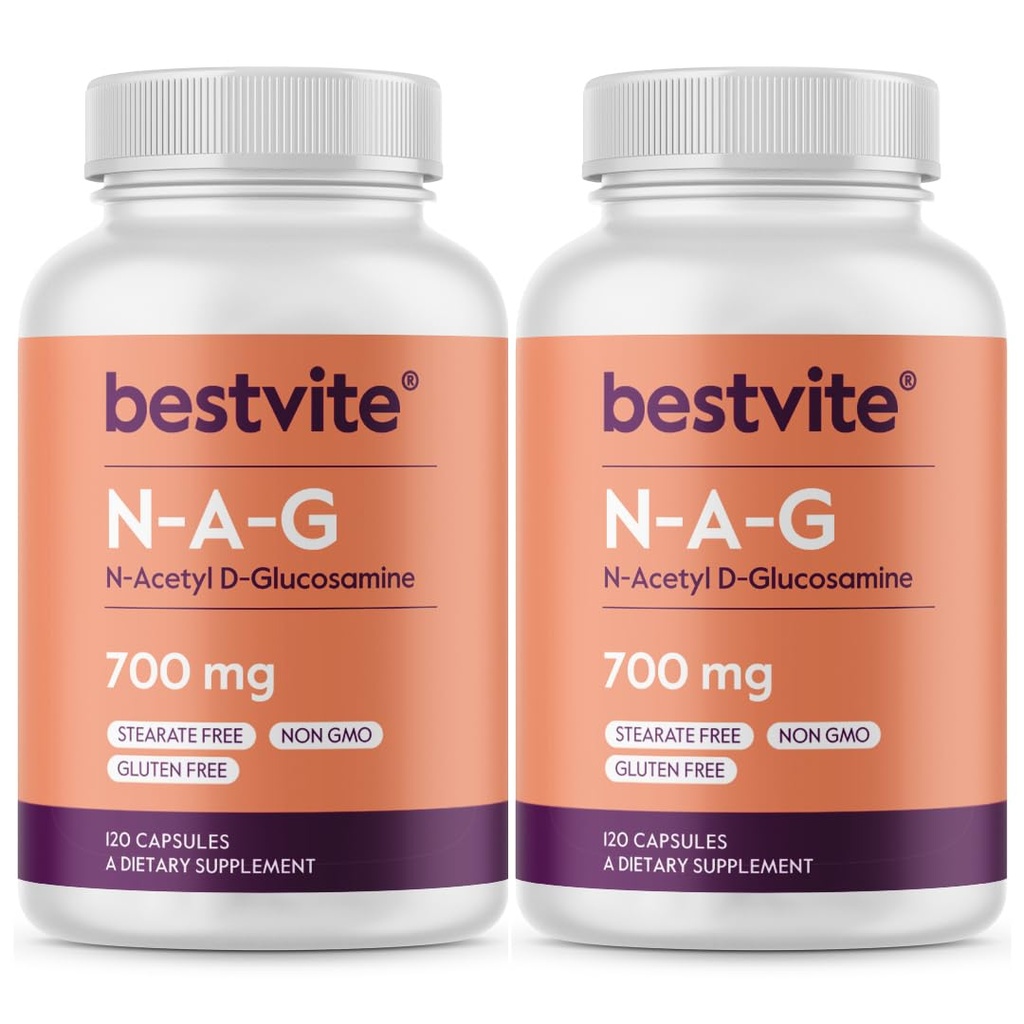 BESTVITE N-Acetyl Glucosamine (N-A-G) 700mg (240 Capsules)(120 x 2)