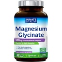 Kaasasündinud vitaalsus Magneesiumglütsinaat 500mg | 70mg Elementaarne magneesiumilisand- Suur imendumine, Puhverdamata, GMO-d ja gluteeni puudumine - Närvi, luu ja südame tervis - 60 Vegankapslit Magneesium