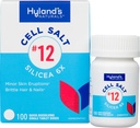 Hyland's No. 12 Cell Soola Silicea 6X tabletid, akne ja mustpea ravi, juuste ja küünte kasvu täiendamine ja tugevdamine, nahaärritused, kiire lahustamine tabletid, 100 loend