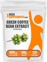 BulkSupplements Green Coffee Bean Extract Pulber - Rohelised kohvioad Toidulisandid - Energiatoetus, Gluteenivaba, 800mg per Serving, 100g (3,5 oz) (Pakk 1)