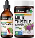 BIO KRAUTER Schisandra Tinktuur 4 Fl. Oz. & Piimaohakas 60 Gummies
