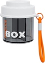 Pill Dispenser, Portable Supplement Korraldaja Pudel Anti-Mixing ja lai avamine disain reisimiseks (oranž)