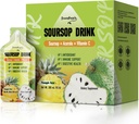 GREENPEOPLE Soursop & Acerola Liquid Supplement Drink, Soursop Bitters Vedelik, Immune Boosting C-vitamiini Jook, Kiire imendumine, Vegan, Non-GMO, 10 paketti