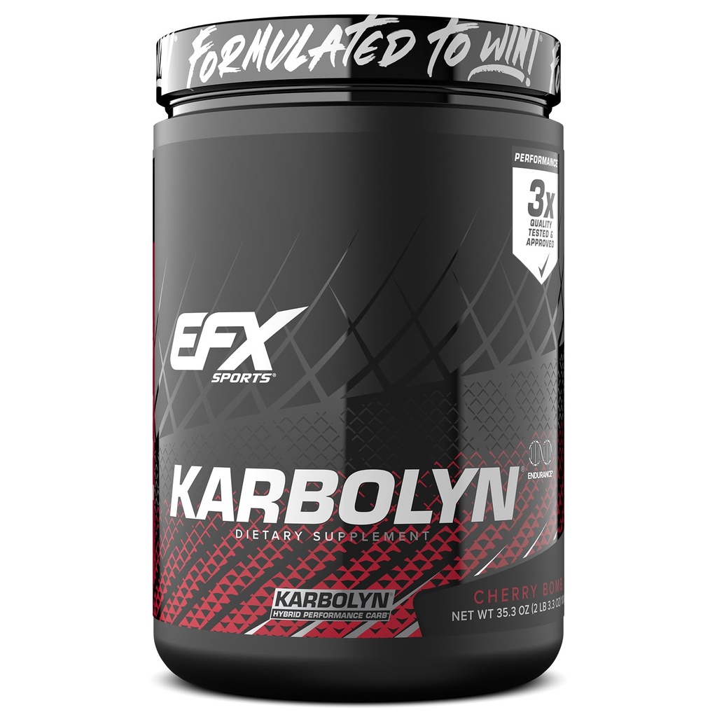 EFX Sport Karbolyn Fuel | Kiiresti imenduvad süsivesikud Pulber | Süsivesikute koormus, püsiv energia, kiire taastumine | Stimulant Free | 19 Servings (Kirsipump)