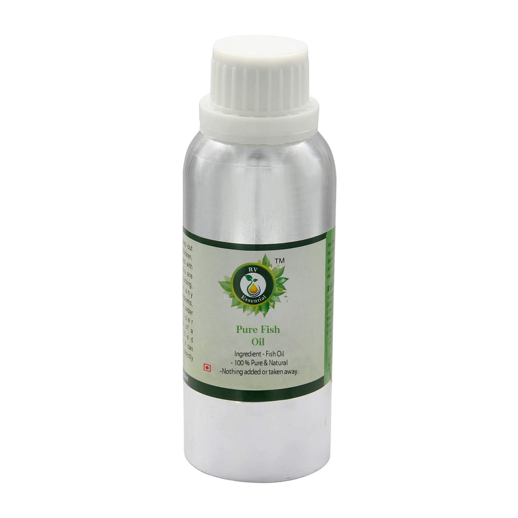 Fish Oil | Cod Liver Fish Oil | for Skin | Moisturizes Skin | Nourishes Skin | Anti-Aging | Fights Acne | for Hair | for Hair Growth | Prevents Hair Loss | for Eyes | 1250ml | 42oz by R V Essential