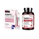 LOODUS SIHT Probiootikumid Pulber Täiendus Naistele & CoQ10-200mg koos PQQ L-karnitiini & Omega-3s Suure imendumisega
