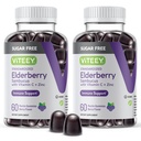 VITEEY Sambucus Elderberry Gummies täiskasvanutele ja teismelistele + Tsink ja C-vitamiin - suhkruvaba - immuunsuse tugi ja võimendaja taimsed toidulisandid - Vegan, Gluteenivaba, želatiinivaba, GMO-vaba, närimiskõlblik marjamaitseline
