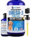 Omega 3 kalaõli koertele - parem kui lõheõli - koera kalaõli lisand, et vähendada levikut ja sügelust - toetab liigeseid, aju ja südame tervist - naha ja karva täiendus - vedel kalaõli