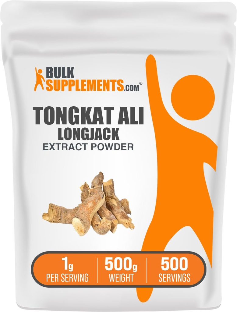 BulkSupplements.com Longjack Extract Powder - Tongkat Ali Extract, Tongkat Ali meestele ja naistele - Gluteenivaba, 1 g serveerimise kohta, 500 g (1,1 naela) (pakk 1)