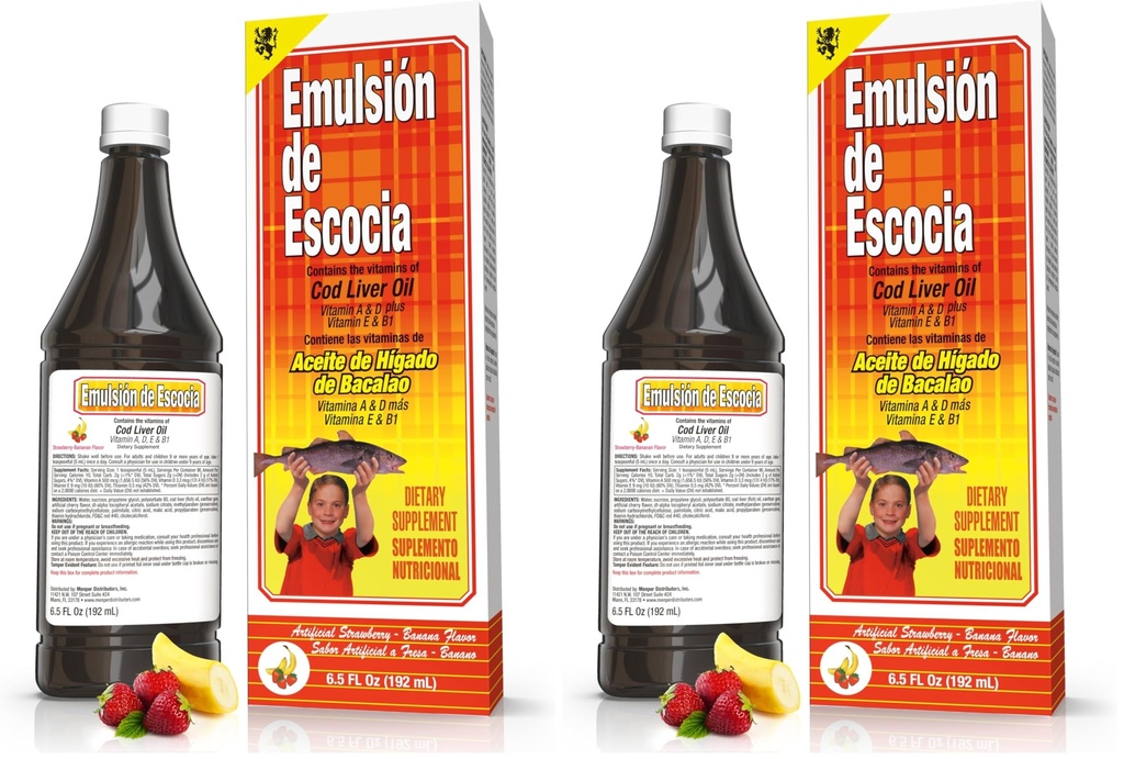 EMULSION DE ESCOCIA Maasikas/Banana 6,5 Oz Tursamaksaõli (2. osa)
