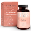Safranilisandid - Safraniekstrakti tabletid naistele - meeleolu toetamine, energia suurendamine, PMS, vaimne selgus ja ainevahetus - mitte-GMO, gluteenivaba, 60 vegankapslit