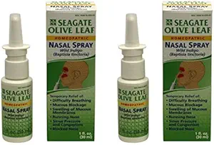 Seagate Products Homöopaatiline Olive Leaf Nasal Spray 1 oz pudel, 2 Pack, 1 Fl Oz (pakk 2)