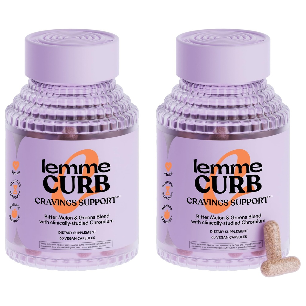 Lemme Curb - isu, parandada Carb ainevahetust, kaalujuhtimise tugi, kliiniliselt õppinud kroompikolinaat, Mõru melon, Ceylon Cinnamon & Greens Superfood - 60 Count (pakk 2)