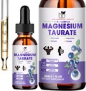 2 Pack | Vedelik Magneesiumtauraat, glütsinaat, malaat, aspartaat, tsitraatrahu Magneesiumkompleksi täiendus südame-veresoonkonnale, uni, kaalm, krambid Toetus