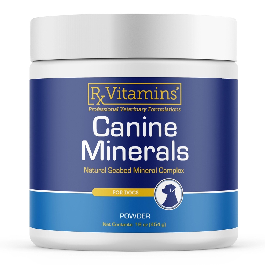 Rx Vitamiinid Koerte mineraalid - Olulised mineraalid koertele - Kaltsium, Magneesium, Raualisand, Luu ja ühine täiendus K9-le, Immuunsüsteemi tugi - 16oz