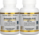 California Gold Nutrition Antarktika krill õli, Ultra-High Omega-3 astaksantiini, Natural Strawberry & Sidrun Maitse, Non GMO, Gluteenivaba, 500 mg, 120 Fish želatiin Softgels, 2 Pack