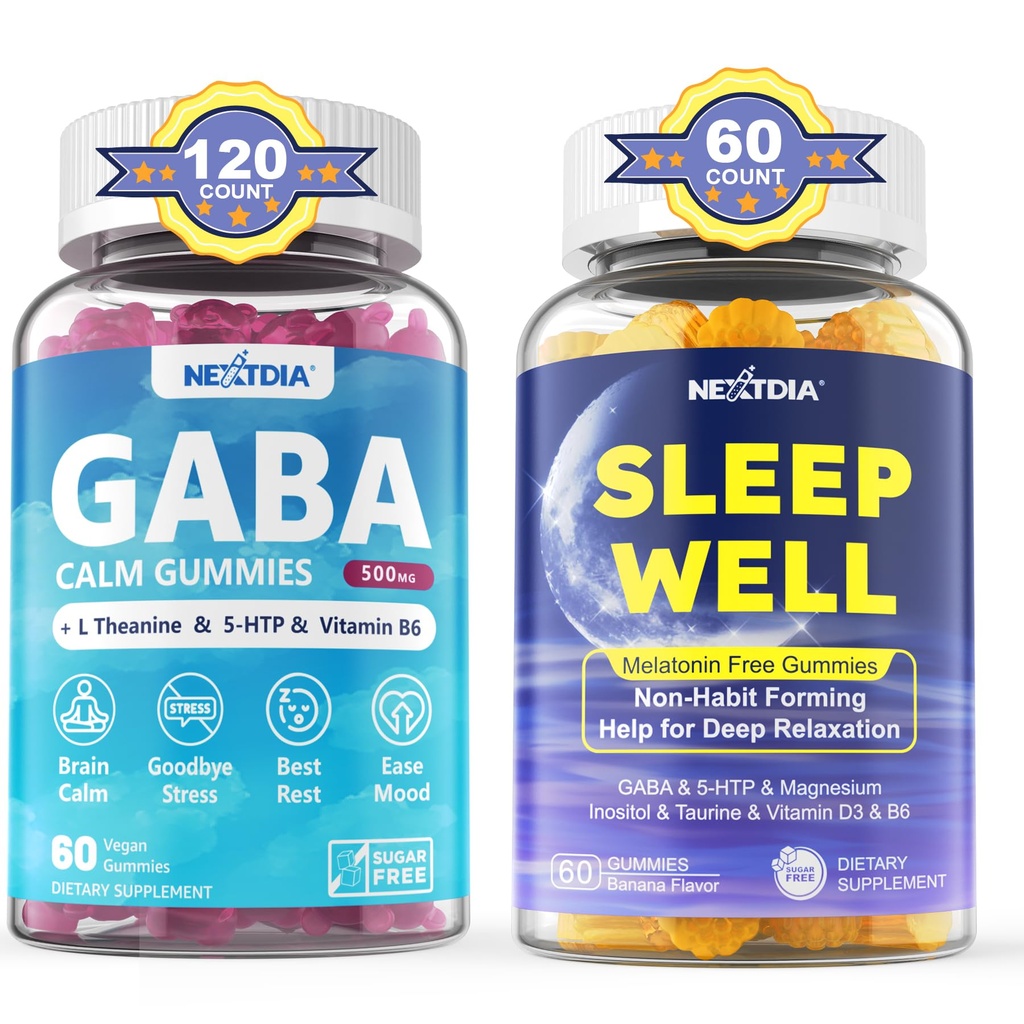 GABA Gummies, Melatoniini Tasuta Looduslikud Unekummid