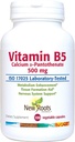 UUED juured HERBAL-vitamiin B5 (500 mg) koos kaltsiumi  Vitamin B5-vitamiini pantoteenhappe lisandiga (100 kapslit)