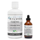 Ultra Silver® kolloidhõbe | 10 000 PPM, 32 Oz (946 ml) | Mineral Supplement | True Colloidal Silver - 4 oz Dropper Bottle (Tühi) Kaasas Dispening!