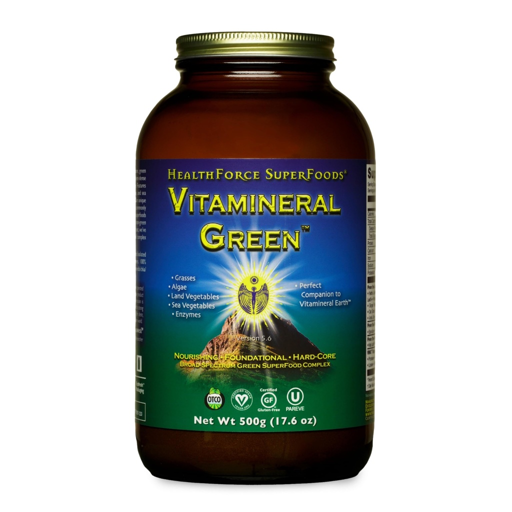 TERVISHOIU JÄRELEVALVE TOIDUD Vitamiinroheline - mineraalne toidulisand immuunsuse ja kilpnäärme toetamiseks - roheline pulbrilisa koos maast pärit koostisosadega - gluteenivaba & vegan - 500 Grams