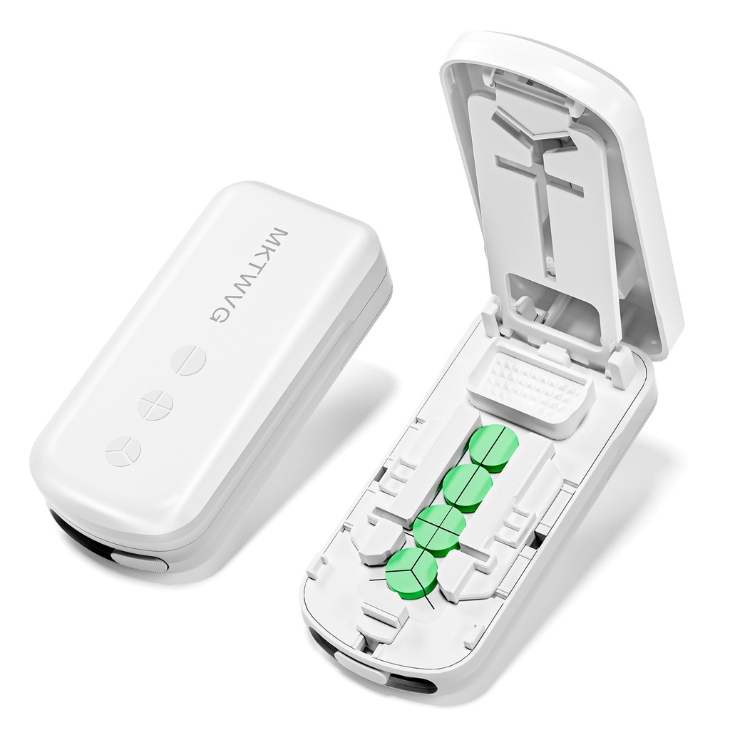 Pill Cutter for Small Pills, Pill Splitter for Tiny Pills - Precisely Cuts into 1/2, 1/3, 1/4 | Portable & Easy-Grip Design