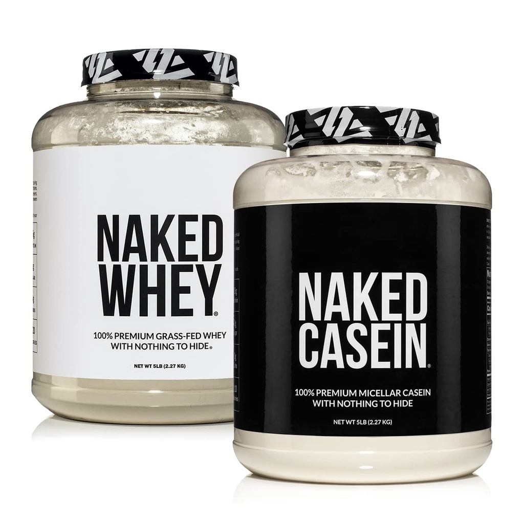 NAKED Grass Fed Protein Bundle: 5LB Maitsestamata Vadak ja 5LB maitsestamata kaseiin