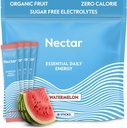 Nectar Energy Booster - orgaaniline kofeiin, B12 ja elektrolüüdid - suhkruvaba ja nullkalor - tervislik kohv, energiajook ja sooda Alternatiivne - Hüdratsioon ja energialisand (Watermelon 18 paketti)