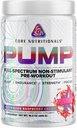Core Nutritionals Pump Full-Spectrum Non-Stimulant Pre-Workout, N03T Nitrate, Peak02, Alpha GPC, maksimaalse Pump, tugevus ja Performance 20 Servings (Austrailian Vaarika närid)