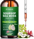 7-in-1 Soursop Graviola koos merisamblaga Vedelad tilgad, Soursop Bitters Vedelik rikas multivitamiinis seedetrakti antioksüdandi, immuunvõimendi, rakutoe ja regeneratsiooni jaoks, 2 Fl Oz