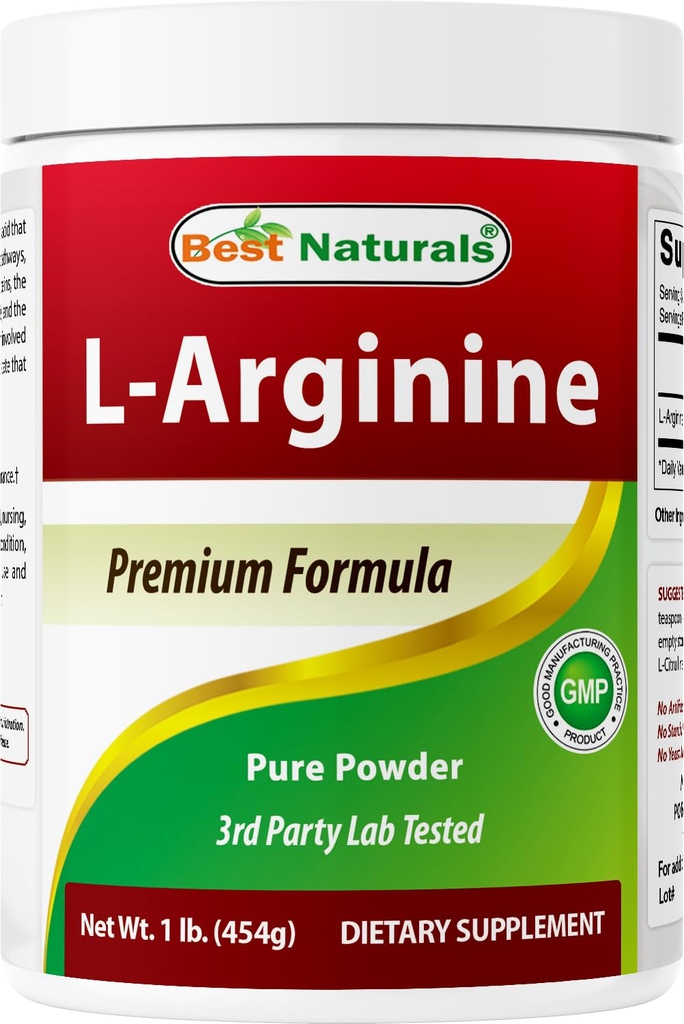 Parimad looduslikud L-arginiinpulber 1 nael - puhas farmatseutiline klass vaba vorm - parim aminohappe Arginiini lisandid naistele ja meestele - soodustab vereringet ja toetab südame-veresoonkonna tervist