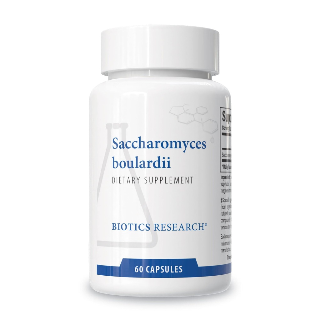 Biotics Research Saccharomyces boulardii probiootikumid Täiendus - 235 mg / teenindus-toetab GI Tervislik mikroobide tasakaal, tervislik immuunsus ja Pathway vastused - piimavaba, temperatuuri-stabiilne - 60 kapslit