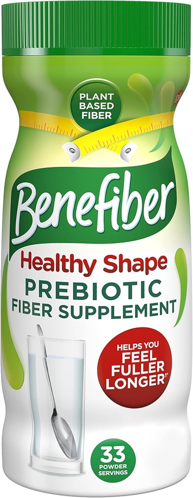 Benefiber Tervislik kuju Prebiootiline kiudainelisandi pulber seedetrakti tervise jaoks, igapäevane kiudaine pulber - 33 serveerimist (8,7 Ounces)
