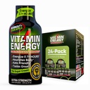Vitamiini energia treening + ekstra tugevus energia Shot Hapu Apple 24 Pack, 260mg looduslik kofeiin, Pre-Workout, B-vitamiinid, mineraalid, vastupidavus ja jõudlus, null suhkur, gluteenivaba, Vegan, 1.93 fl oz