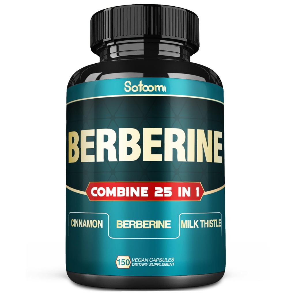 Satoomi 25in1 Berberine Supplement - Berberine Hcl - Ceylon Cinnamon - Piimaohakas ja veel