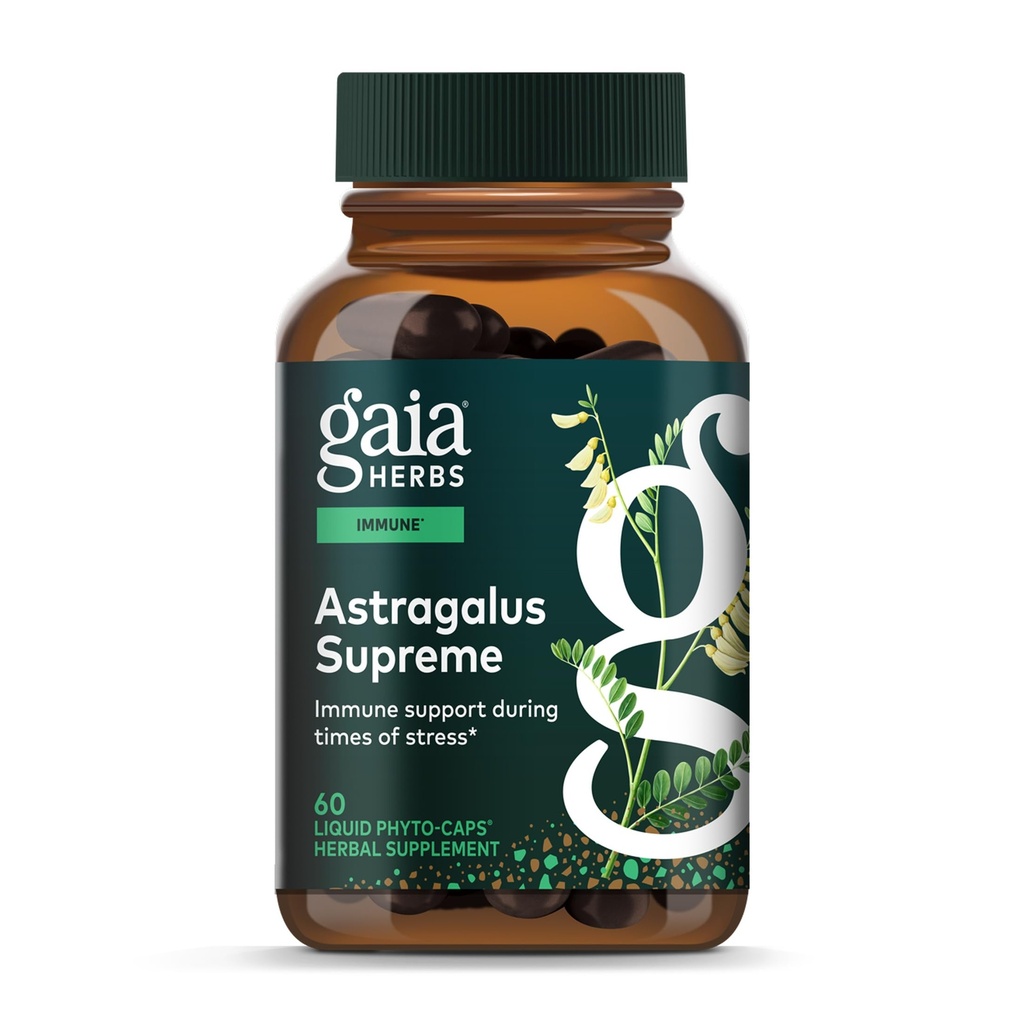 Gaia maitsetaimed Astragalus Supreme - Immune & Antioxidant Support * - Taimne täiendus Astragalus Juurtega, Schisandra Berry & Ligustrum - 60 Vegan Veganivedelik Fütokapslid (15-päevane tarne)