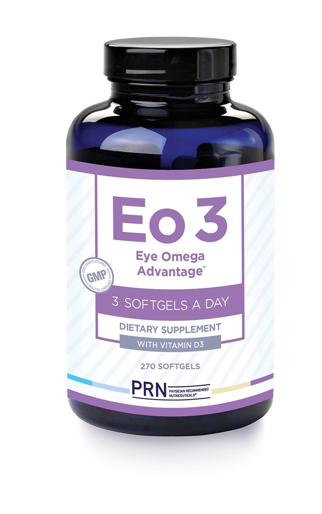 PRN Eye Omega eelise (Eo3) täiendus - 270 softgels, 90-päevane pakkumine - taassterfied Omega 3 triglütseriidide vormi silma vitamiinid 920mg EPA, 920mg DHA, Lutein & Zeaxanthin Macula jaoks, võrkkesta tugi