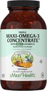 Omega 3 täiendus - Omega-3 kalaõli kolmekordne kontsentraat D3-vitamiiniga - EPA / DHA rasvhapete võimas allikas - süda, aju, ühine tervis - Kosher sertifitseeritud looduslik püütud merekala - 180 Softgels
