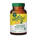 MegaFood Calcium Magneesium Supplement - toetab luude tervist ja südame tervist - Magneesium kaltsiumi toidulisandid naistele ja meestele - mitte-GMO - 60 tabletti (20 serveerimist)