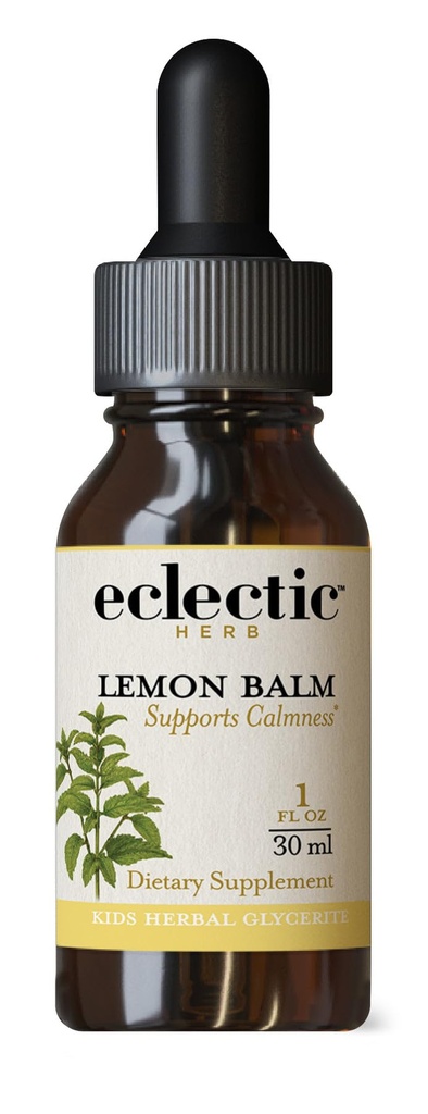 Eklektiline Instituut Lapsed Maitsetaimed Sidrun Balm, Sidrun Maitse | Rahulik ja närvisüsteemi tugi | 1 fl oz (30 ml)