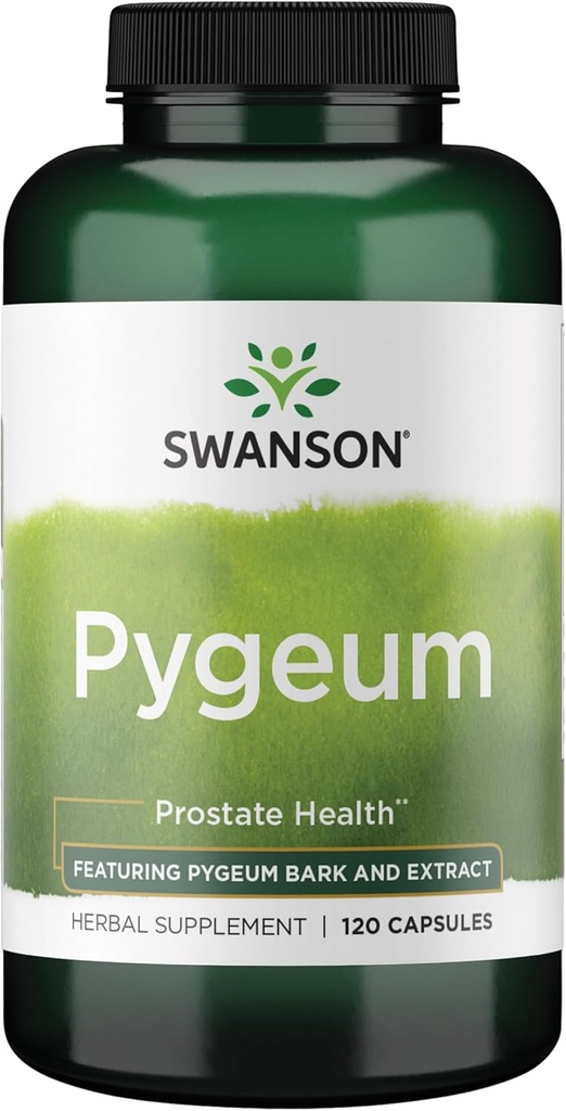 Swanson Pygeum - 400mg Herbal Supplement for Male Prostate Health - Supports Bladder and Urinary Tract Health - 120 Capsules