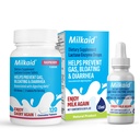 Milkaid Lactase Enzyme pillab laktoositalumatuse leevendamiseks tablette | ennetab gaasi, puhitust ja kõhulahtisust | Piimaseedetrakti täiendus | 0,5 Fl Oz & 120 Vaarikamaitselised tabletid