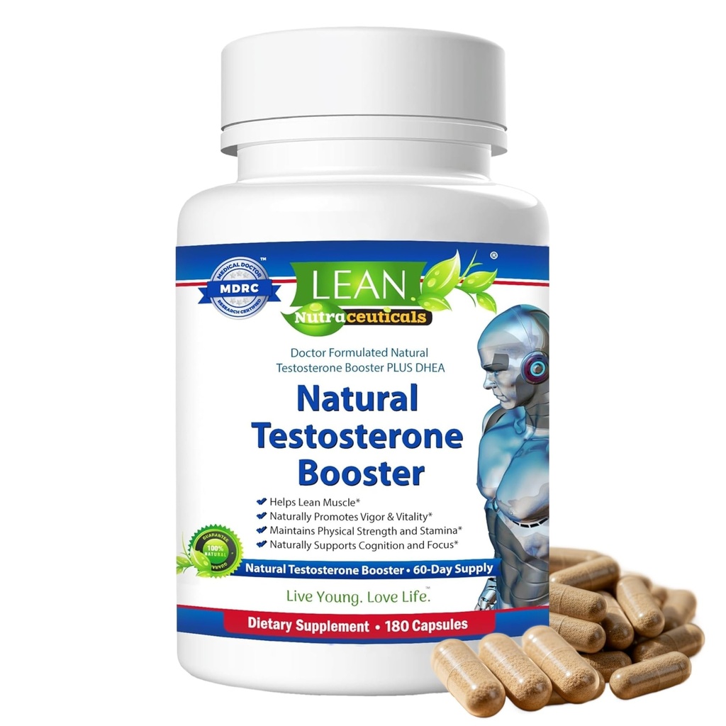 Lean Nutra meeste hormooni tugi - 180 kapslit - looduslik testosterooni tugi täiendada Maca, lambalääts, Tongkat Ali, tsink, Tribulus, DHEA - energia, tasakaal, tugevus ja heaolu meestele