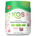 KOS Orgaaniline Superfood Greens Pulber - Soolestiku Tervis Prebiootilisest Kiust, Supergreens ja Adaptogens - USDA sertifitseeritud orgaaniline, valmistatud GMP sertifitseeritud rajatis - 28 Servings Berry