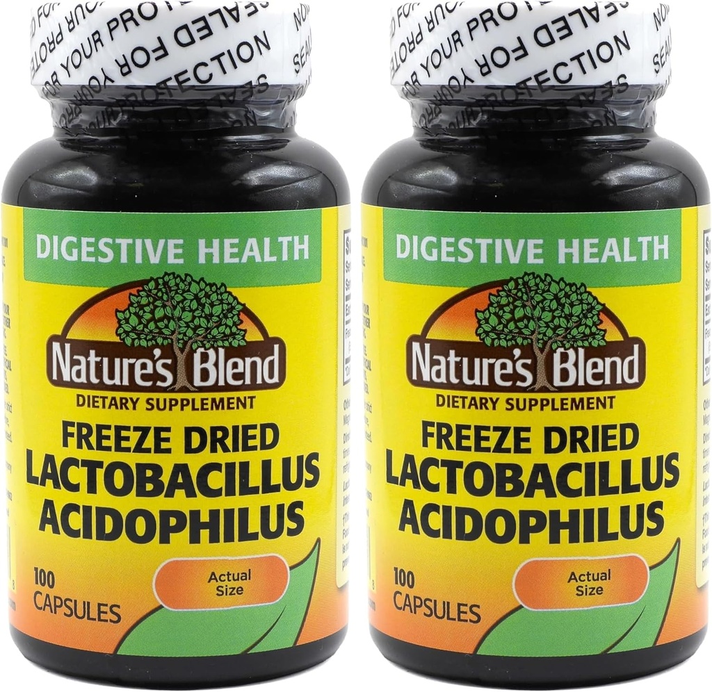 Kuivatatud Lactobacillus Acidophilus 100 kapslit (2 pakendis)