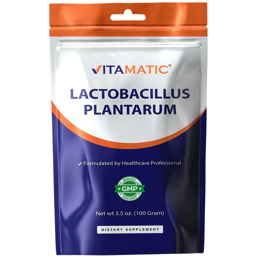 Vitamatic Lactobacillus Plantarum Probiootiline pulber - seedetrakti tervisetoetus - 100 grammi (3,5 OZ) - 100 serveerimist