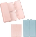 FYY 2 Tcs Daily Pill Korraldaja, 7 Kompartments Portable Pill Case Travel Pill Korraldaja, [Folding Design] Pill Box Purse Pocket hoida vitamiine, tursa maksaõli, täiendused ja ravimid-Pink + mereväe