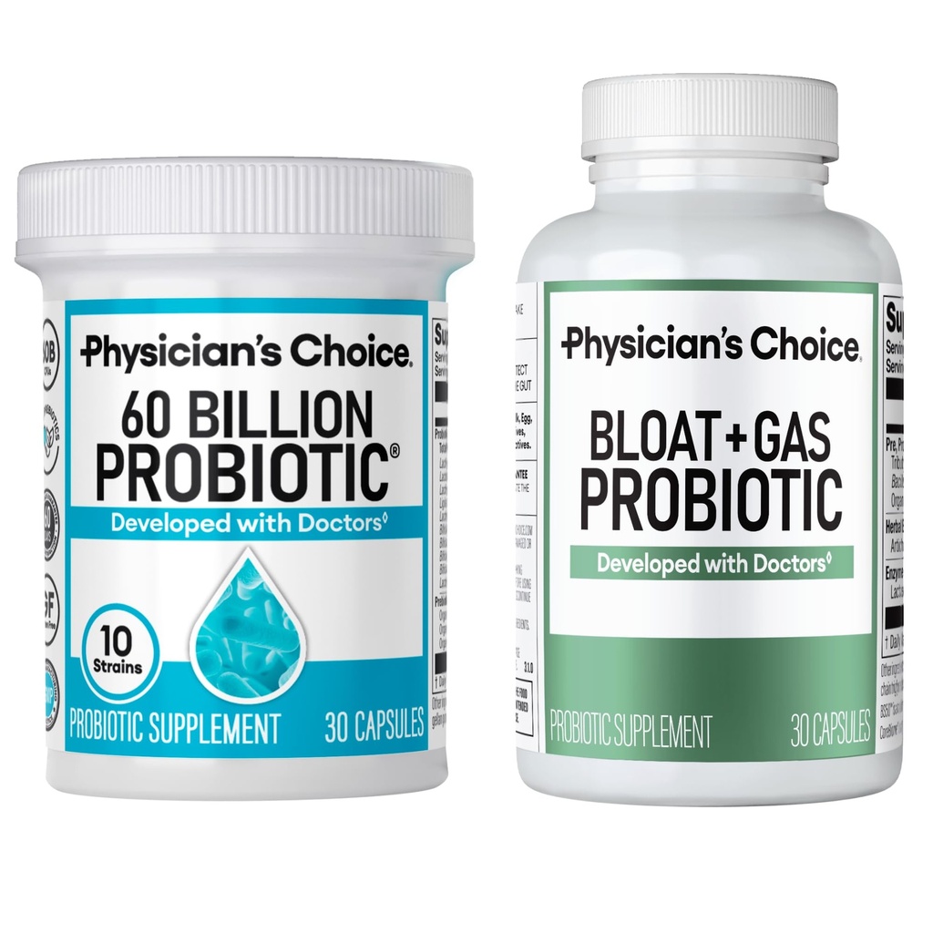 Arsti valik Bloat & Gas Probiootikum 30ct + 60 miljardit probiootikumi 30ct - seedetrakti tervise pakett